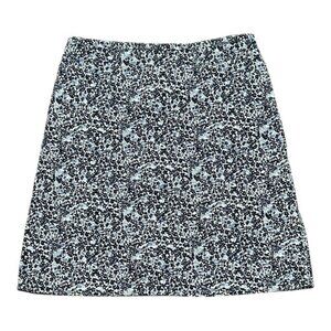 Floral Navy Lavender Print Mini Skirt The Limited Stretch Cotton Blend Sz 8